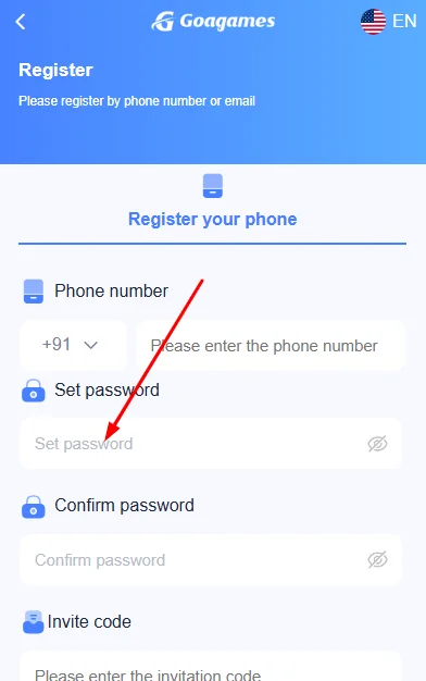 Create a password
